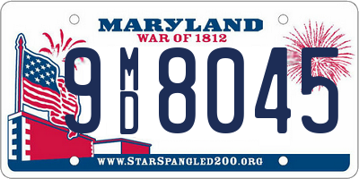 MD license plate 9MD8045