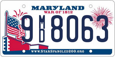 MD license plate 9MD8063