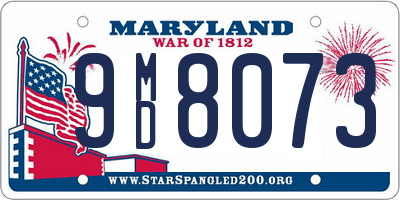 MD license plate 9MD8073