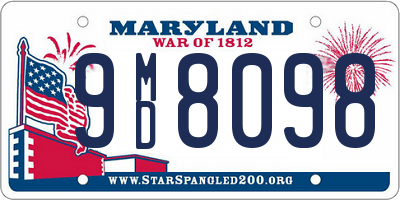 MD license plate 9MD8098