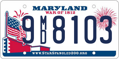 MD license plate 9MD8103