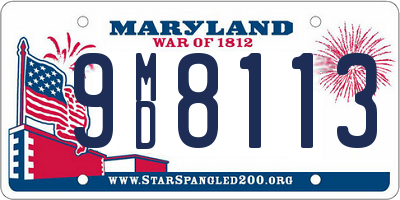 MD license plate 9MD8113