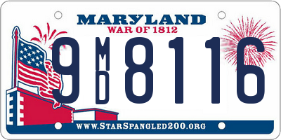 MD license plate 9MD8116