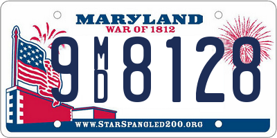 MD license plate 9MD8128