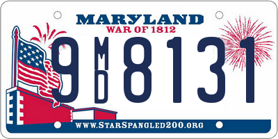 MD license plate 9MD8131