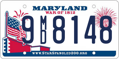 MD license plate 9MD8148