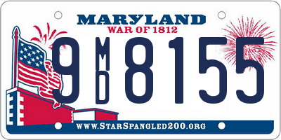 MD license plate 9MD8155