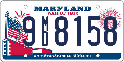 MD license plate 9MD8158