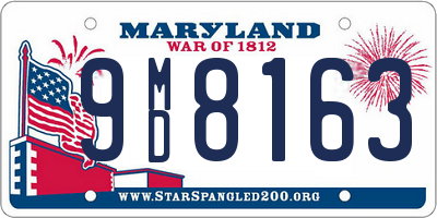 MD license plate 9MD8163