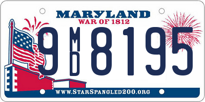 MD license plate 9MD8195