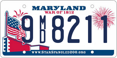 MD license plate 9MD8211