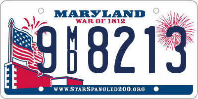 MD license plate 9MD8213
