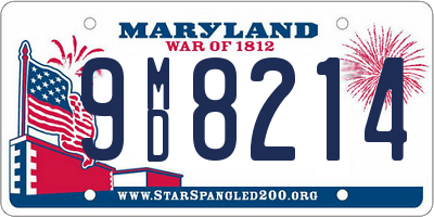 MD license plate 9MD8214