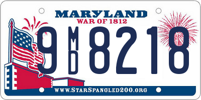 MD license plate 9MD8218