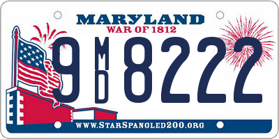 MD license plate 9MD8222