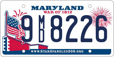 MD license plate 9MD8226