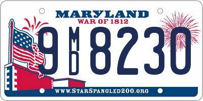 MD license plate 9MD8230