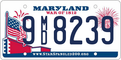 MD license plate 9MD8239
