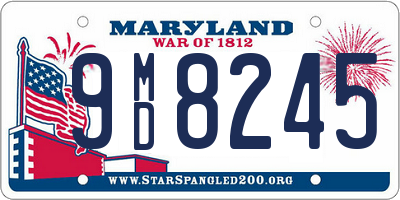 MD license plate 9MD8245