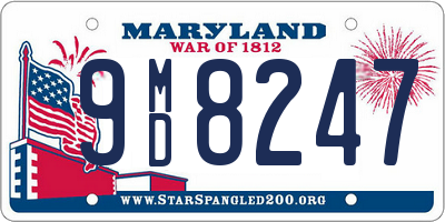 MD license plate 9MD8247