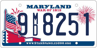 MD license plate 9MD8251