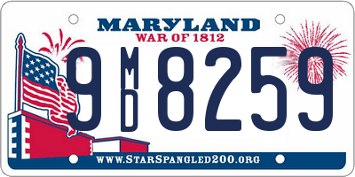 MD license plate 9MD8259