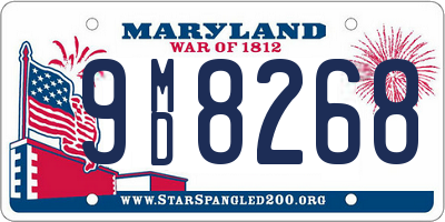 MD license plate 9MD8268
