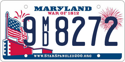 MD license plate 9MD8272