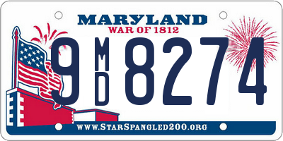 MD license plate 9MD8274