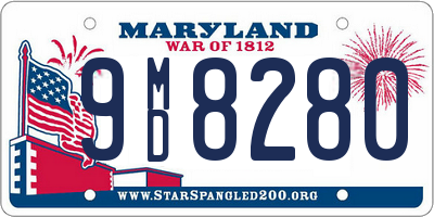 MD license plate 9MD8280
