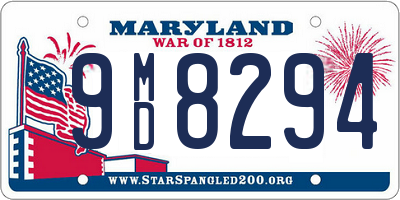 MD license plate 9MD8294