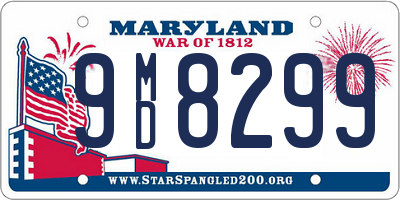 MD license plate 9MD8299