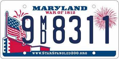 MD license plate 9MD8311
