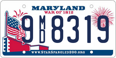 MD license plate 9MD8319