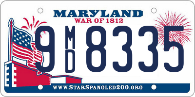 MD license plate 9MD8335