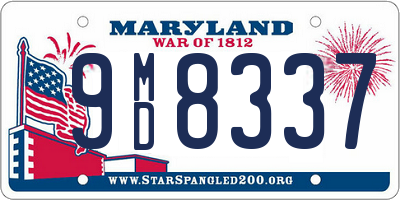 MD license plate 9MD8337