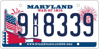 MD license plate 9MD8339