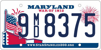 MD license plate 9MD8375