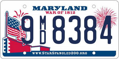 MD license plate 9MD8384