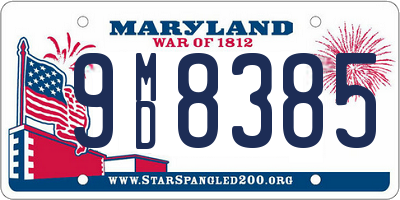 MD license plate 9MD8385