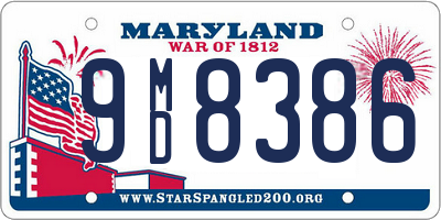 MD license plate 9MD8386