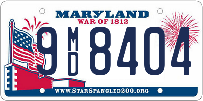 MD license plate 9MD8404