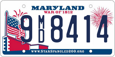 MD license plate 9MD8414