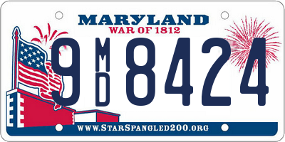 MD license plate 9MD8424