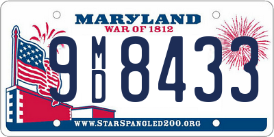 MD license plate 9MD8433