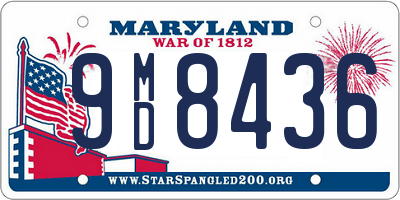 MD license plate 9MD8436