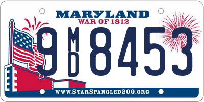 MD license plate 9MD8453