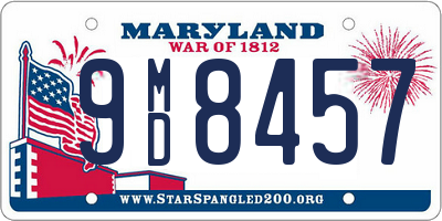 MD license plate 9MD8457