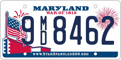 MD license plate 9MD8462