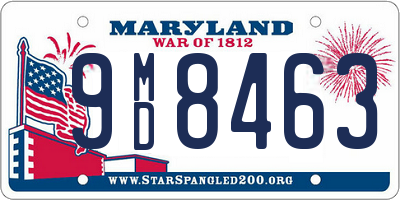 MD license plate 9MD8463